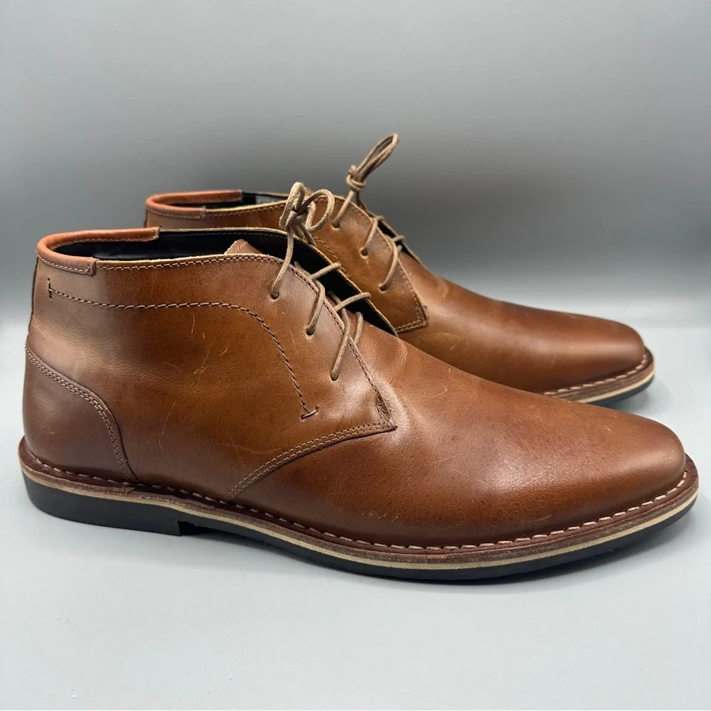 Steve Madden Harken1 247 Chukka Leather Boots Size 15 Brown